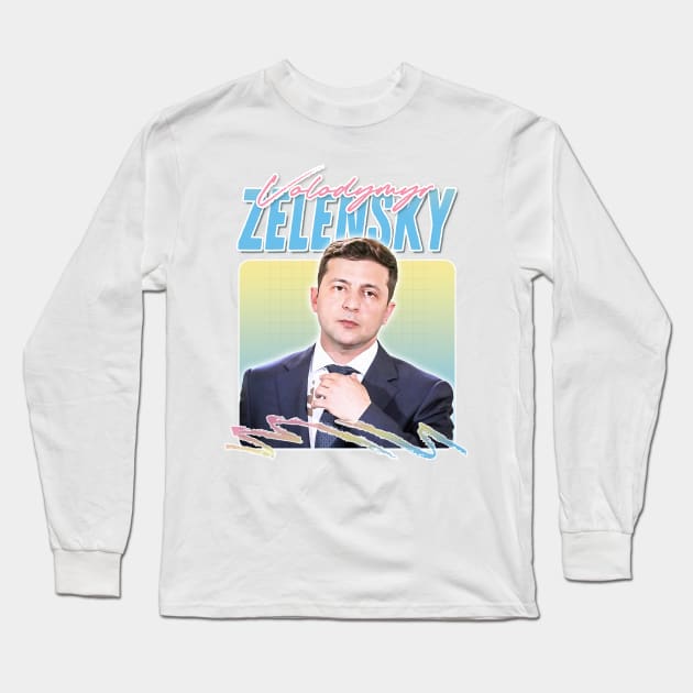 Zelensky Ukraine / / Retro Aesthetic Fan Artwork Design Long Sleeve T-Shirt by DankFutura